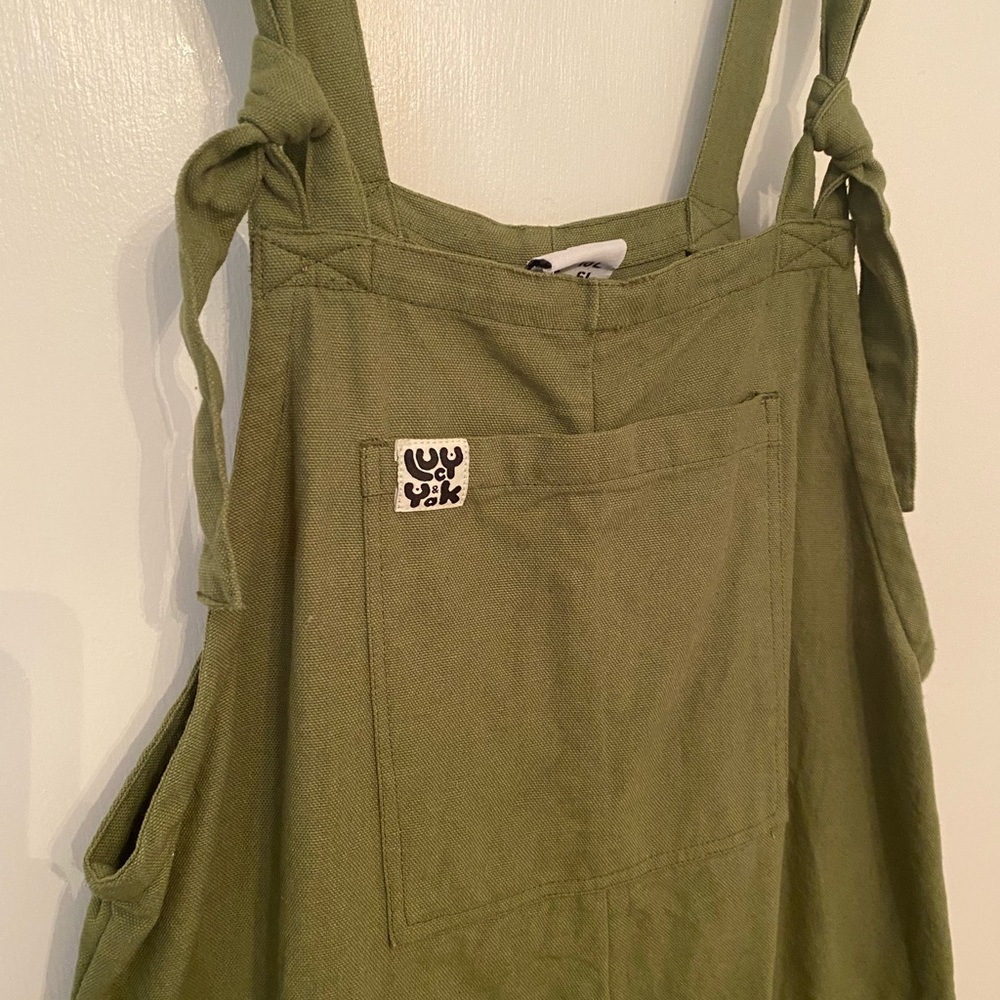 Lucy & Yak Organic Cotton Overalls / Dungarees US6L Green
